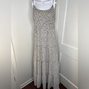 MICHAEL KORS S Elegant Black and White Maxi Dress